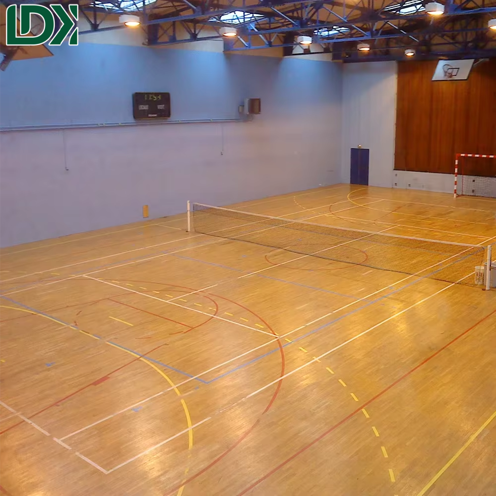 Factory Price OEM Wooden Athletic Flooring Tiles - Customizable Competition