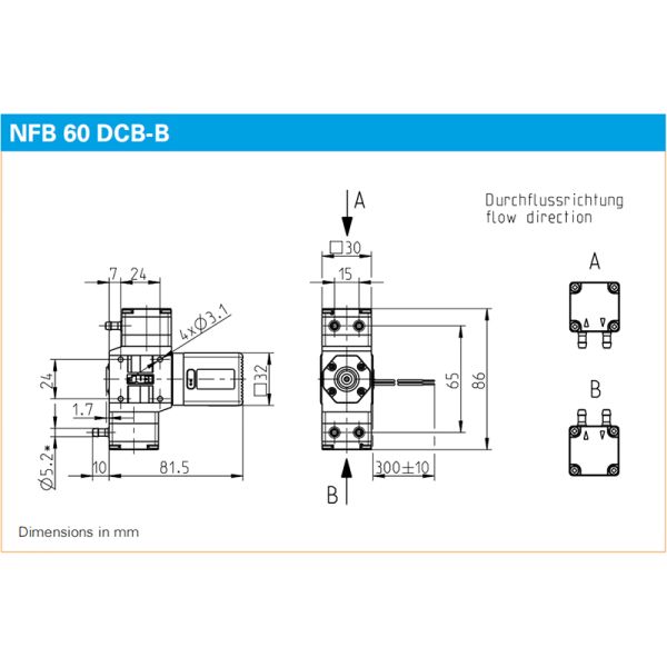 KNF NFB 60 KPDCB-B Micro Vacuum Diaphragm Type Liquid Pump