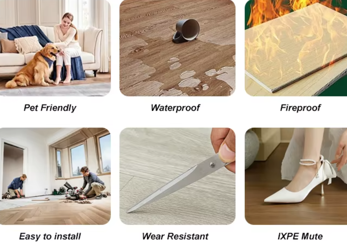 Water Resistant Laminat Wood Flooring AC3 AC4 HDF 8mm 12mm