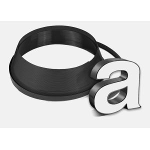 3d Letter Signs Subway Black Color Virgin Material Length 35m Plastic Trim Cap