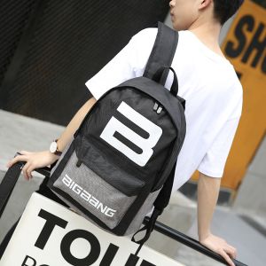 China New Fashion Backpack Student School Bag Letter Printed Youth Canvas Computer Backpack on sale