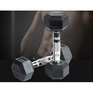 dumbbells hexagonal, 5kg dumbbells hexagonal, hexagonal rubber dumbbells,10kg