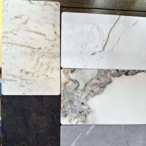 Glossy Marble Bamboo Charcoal Board Veneer Wall Panel Carbon Crystal Plate for