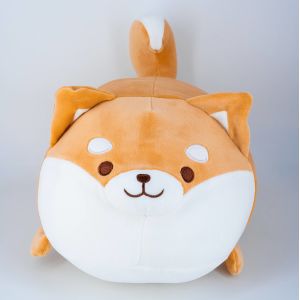 Cheap Soft Spandex Plush Corgi Throw Pillows Stuffed Animals Plush Toy Adorable Design for sale