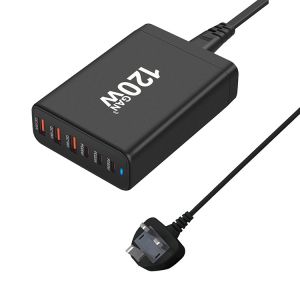 Portable Charger 6 Quick Charge Ultra Fast Gan Charger 120 Watt Phone Charging