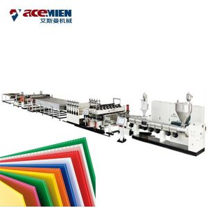 PE PP Hollow Sheet Extrusion Line Plastic Hollow Grid Plate PC PE Extrusion