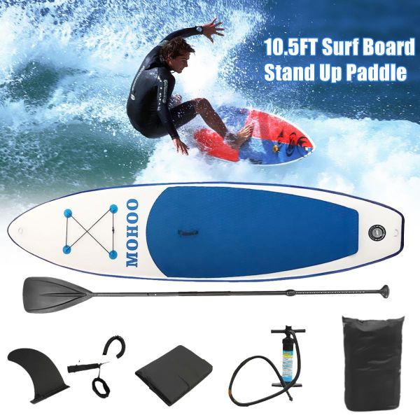 Quality Alansma 320x78x15cm Blue Inflatable Surfboard Stand Up Paddle Board wholesale