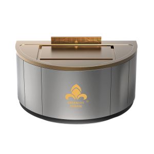 Semi-circle Copper Teppanyaki Grill Table Customizable Size