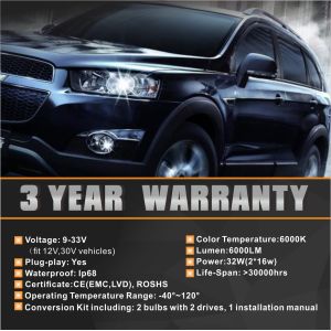 Factory direct sale LED Headlight bulbs Conversion Kit All-in-one 4000LM H3