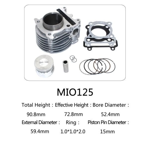 Quality High Performance Air Cooled Motorcycle Cylinder Kit For Yamaha 125 Scooter wholesale