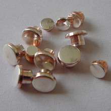 ISO9001 Approved High Quality Fine Silver Electrical Contacts / Copper Rivet
