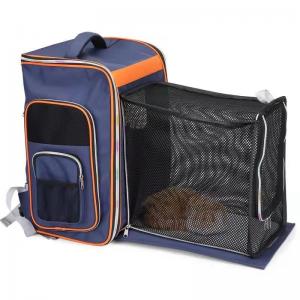 China Soft Pet Travel Carrier Cage Expandable Cat Transport Bag With Pocket on sale