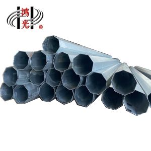 China Q235 Q355 Q345 Hot Dip Galvanized Electrical Power Poles Round / Tubular on sale