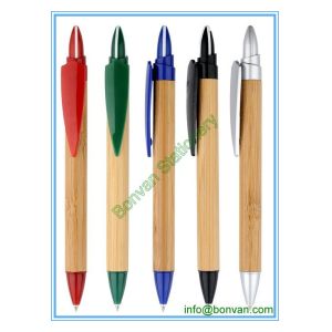 plastic bamboo ball pen with logo branding for gift advertising