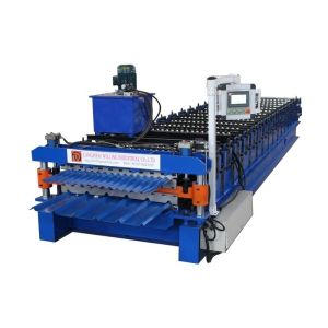 Galvanized Glazed Roofing Tile Roofing Sheet Forming Machine Chain Transmission