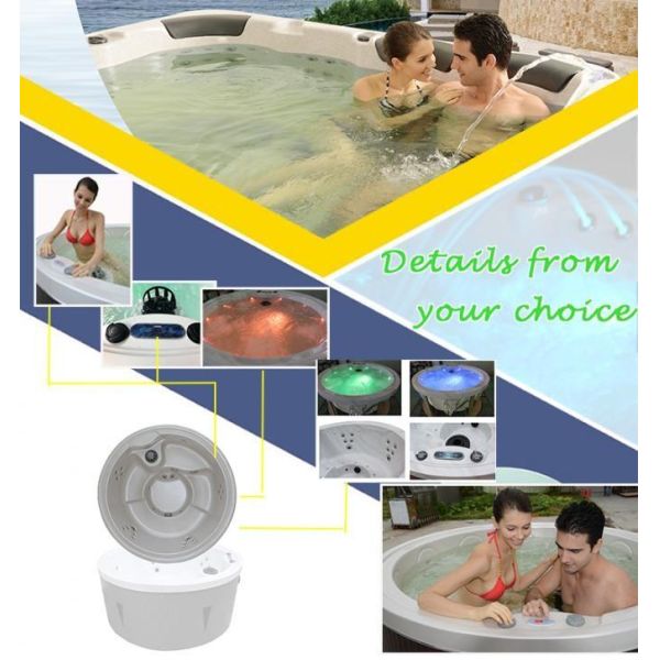 Luxury 6 Persons Hot Tubs For Outdoor Acrylic Spa Pools With Massage Function Jacuzzier Swim Spa For Family