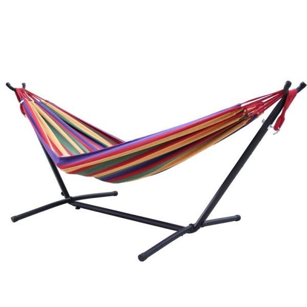 Quality Double Hammock With Space Saving Steel Stand Easy Collapsible And Carrying Case wholesale