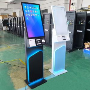Cheap 27 Inch Self Service Payment Kiosk With LED Light Strip And Touch Screen for sale