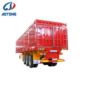 Cheap Truck Trailer 3 Axles Dry Van Cargo Semi Trailer with Side Open Door and Curtain Sider for sale