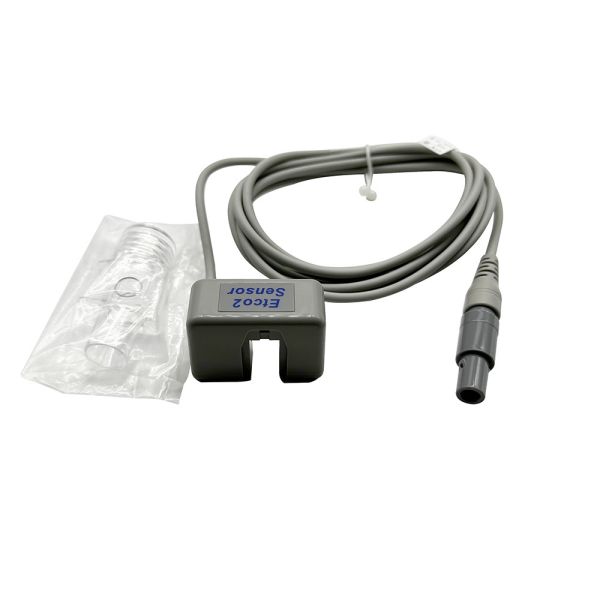 Mainstream Capnography EtCO2 Sensor Module LEMO 8pin 60 Degree BA210 GRAY TPU