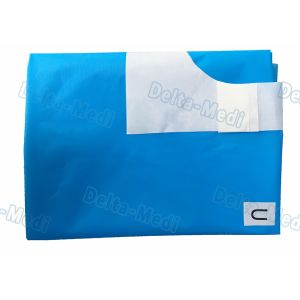 Blue Disposable Split Sheet Sets , Single Universal Medical Surgical Kit