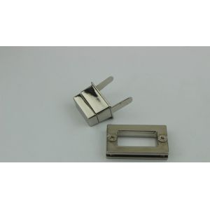 High quality new design zinc alloy square metal handbag turn lock in China