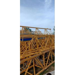 6T Used Zoomlion Flat Head Tower Crane with Car Type Moving Type and in Good