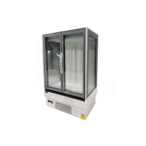Double Glass Door Plug In Upright Multideck Freezer With Glass On Both Sides