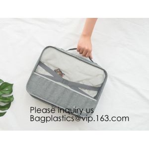 Custom Private Logo Travel Accessories Laundry Pouch 4pcs Packing Cubes Set