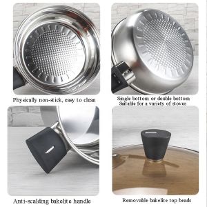 Hot Sale Pot Set New Bakelite Binaural Handle Cooking Soup Pot Set 304 Stainless