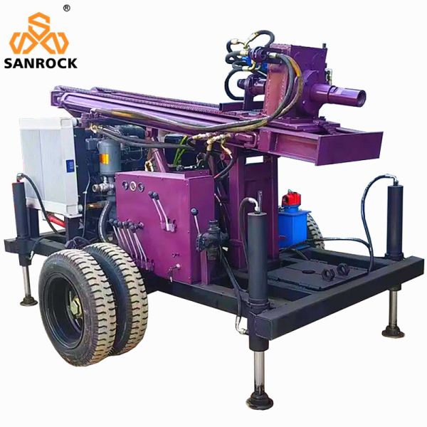 Mini Water Drilling Rig Machine Wheeled Water Well Drill Rig Deep Well Drilling