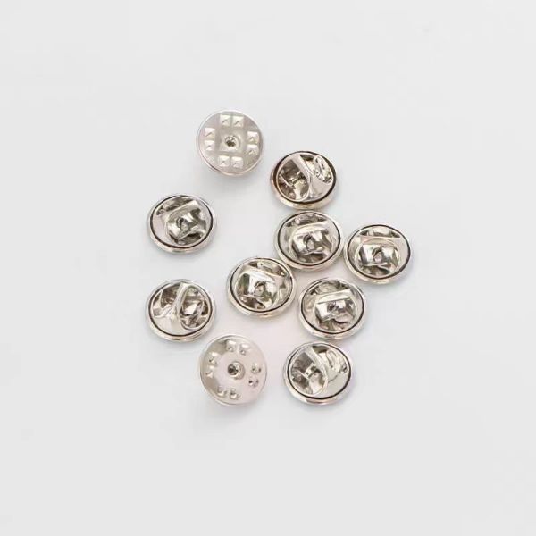 Silver Metal Clutch Back Pin Butterfly Clutch Tie Tacks For Craft Making