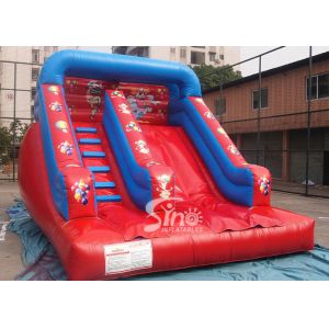 Grand opening kids red clown inflatable slide with full digital printing for