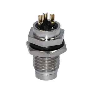 IP67 Male Straight Waterproof M8 Solder Connector Socket Panel Mount From M8 3