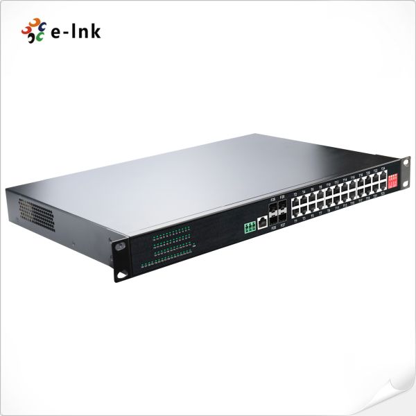 Quality Industrial L2+ 24-Port 10/100/1000T 802.3at PoE + 4-Port 1000X SFP Managed Switch wholesale