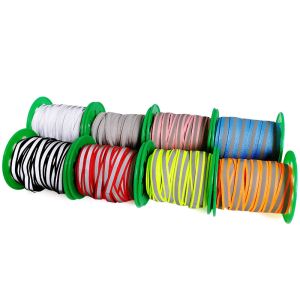 High Visibility 450cd 100% Polyester TC Fabric Reflective Piping Edging Trim For