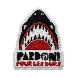 Cheap Twill Background Embroidered Iron On Patches Heat Press Backing Clothing Patches for sale