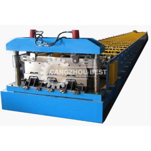 PLC Control Metal Deck Roll Forming Machine With 21 Forming Stations