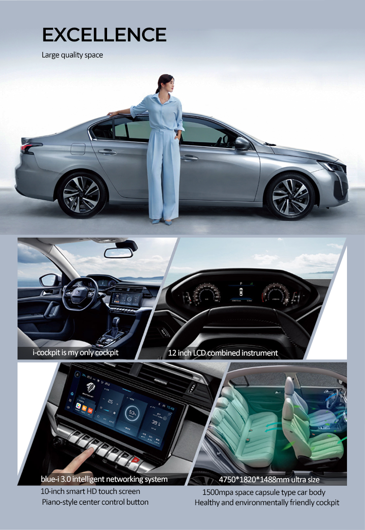 EXCELLENCE Large quality space 6018 i-cockpit is my only cockpit 12 inch LCD combined instrument 四 blue-i 3.0 intelligent networking system 10-inch smart HD touch screenPiano-style center control button 4750*1820*1488mm ultra size 1500mpa space capsule type car bodyHealthy and environmentally friendly cockpit