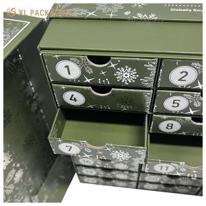 XL Packaging Custom Packaging Box Factory Customized 24 Drawer Advent Calendar