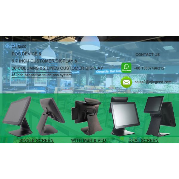 Metal Stand Plastic Case 15" 1024 X 768 Pixels Touch PC POS