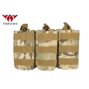 Military Molle Gear Accessories Compatible Open Top Triple Mag Pouch For M4 M17