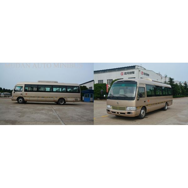 Sunroof Md6758 Star Minibus , 25 Passenger Mini Bus Sliding Side Window