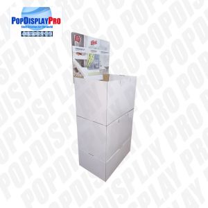 Eco Friendly Cardboard Floor Displays CMYK Print 2 Stackable Trays For Mops