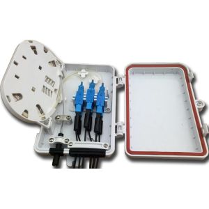 Durable Wall Mount Termination Box , 2/4/6 Cores Fiber Optic Termination Cabinet
