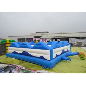 OEM PVC Tarpaulin 5 x 5 m Inflatable Bounce House With Tree Column