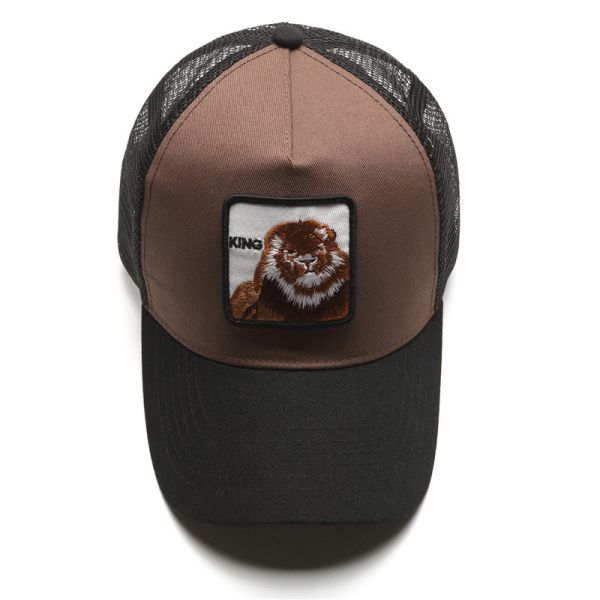 Embroidered label fitted sports cap hat 5 panel custom baseball cap custom half