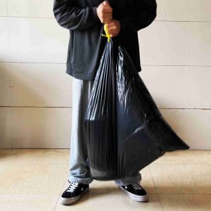 Food Packaging Made Easy with This Drawstring Garbage Bag Durable and Portable