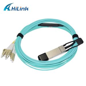 40G QSFP+ To 8xLC AOC 3M Breakout Active Optical Cable For Very Short Distances