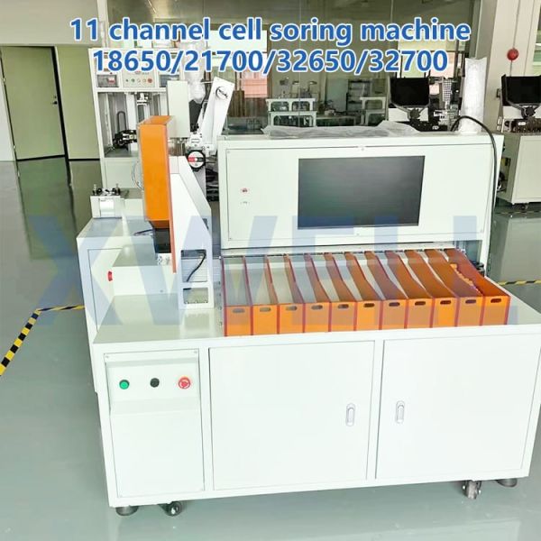 11 Channels Cylindrical Cell Sorting Machine 80PPM Touch Screen Sorter Battery